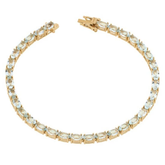 Best deal ๐ Colleen Lopez Collection Colleen Lopez Exotic Gemstone Tennis Bracelet Aquamarine ๐งจ - Image 2