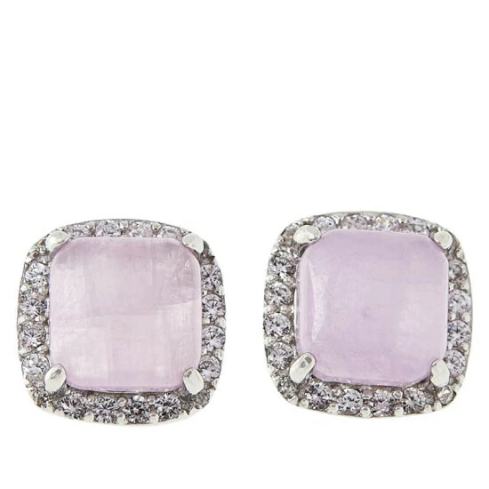 Buy ๐ Colleen Lopez Collection Colleen Lopez Cushion-Cut Exotic Gemstone Stud Earrings Kunzite ๐งจ - Image 4