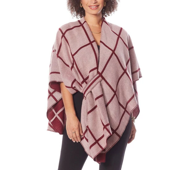 New โ๏ธ Colleen Lopez Collection Colleen Lopez Reversible Wrap Front Shawl Ice Gray ๐งจ - Image 8