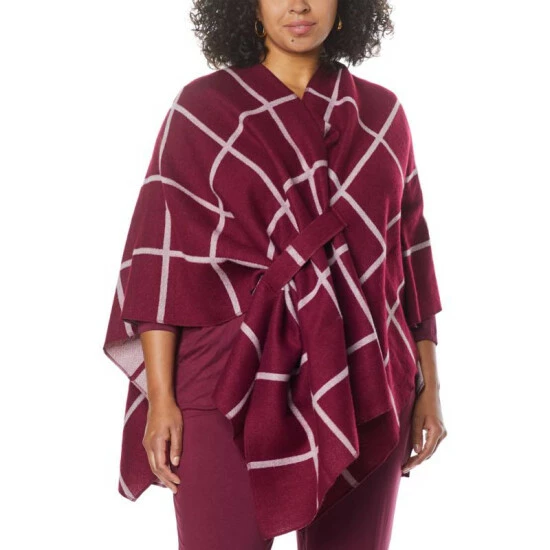 New โ๏ธ Colleen Lopez Collection Colleen Lopez Reversible Wrap Front Shawl Ice Gray ๐งจ - Image 15