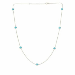 Best Sale 🧨 Colleen Lopez Collection Colleen Lopez Kingman Turquoise Station Sterling Silver Necklace 😉