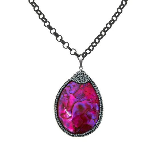 Cheap π Colleen Lopez Collection Colleen Lopez Reversible Shell Pendant Necklace Pink π - Image 5