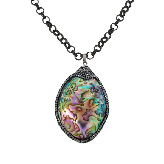 Cheap π Colleen Lopez Collection Colleen Lopez Reversible Shell Pendant Necklace Pink π - Image 6