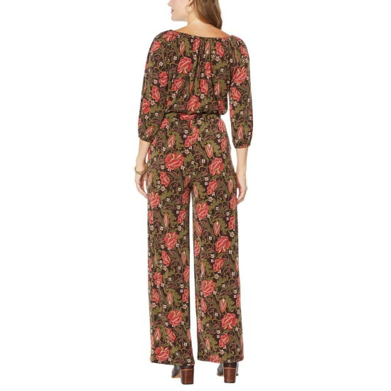Flash Sale π Colleen Lopez Collection Colleen Lopez Convertible Off-the-Shoulder Jumpsuit Black Floral βοΈ - Image 3