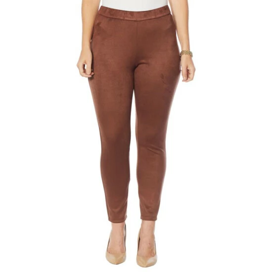 Wholesale π Colleen Lopez Collection Colleen Lopez Stretch Faux Suede Pull-On Skinny Pant Deep Sea π - Image 5