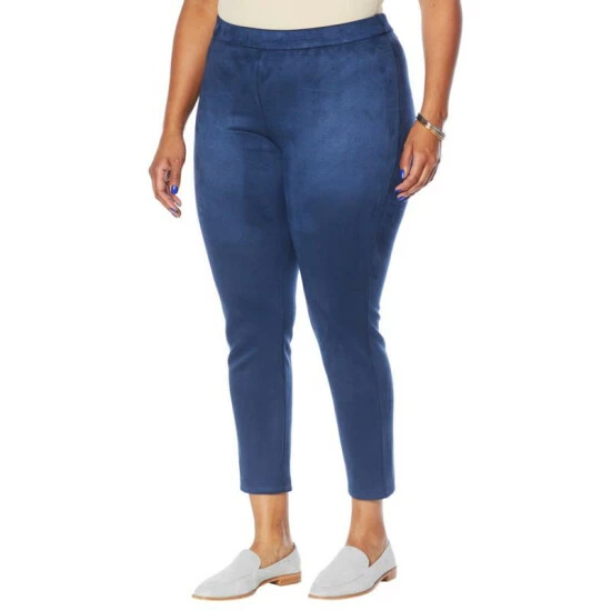 Wholesale π Colleen Lopez Collection Colleen Lopez Stretch Faux Suede Pull-On Skinny Pant Deep Sea π - Image 6