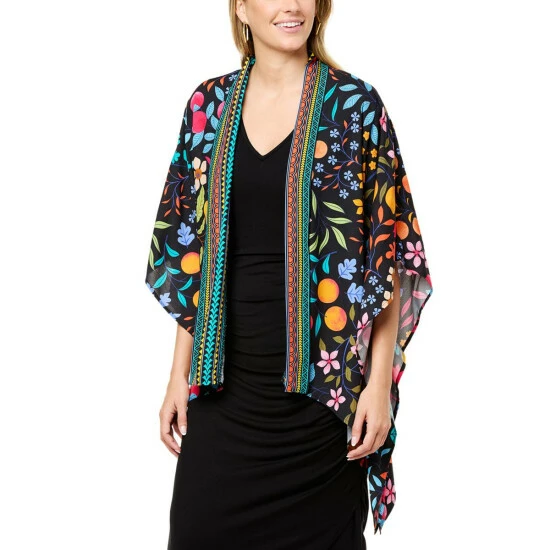 Coupon β¨ Colleen Lopez Collection C.Lopez Printed Woven Topper Rich Blue π