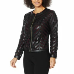 Cheap โ๏ธ Colleen Lopez Collection Colleen Lopez Faux Leather And Mesh Jacket Cognac Tan ๐งจ