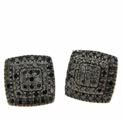 Brand new 🥰 Colleen Lopez Collection Colleen Lopez Pavé Diamond Cushion Stud Earrings Champagne Diamond 🔥