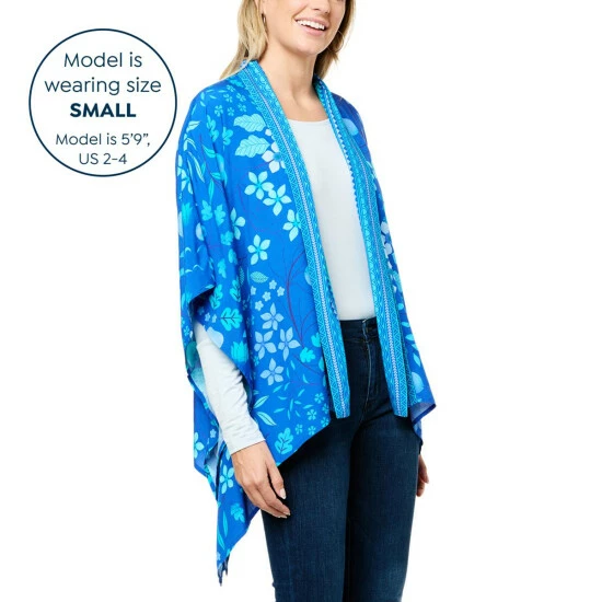 Coupon β¨ Colleen Lopez Collection C.Lopez Printed Woven Topper Rich Blue π - Image 5