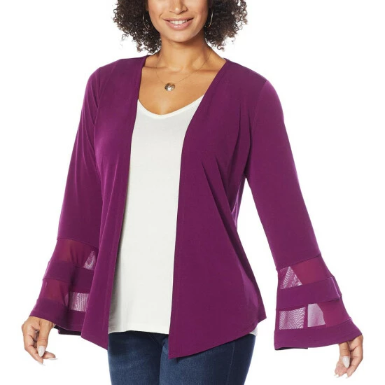Budget 🛒 Colleen Lopez Collection Colleen Lopez Mesh Inset Topper Dark Purple 😀