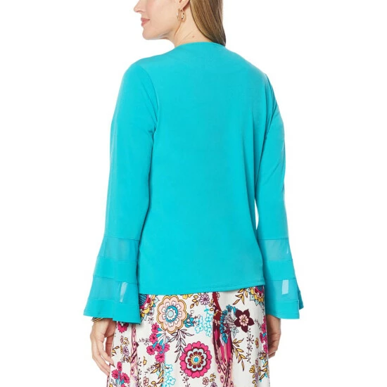 Budget 🛒 Colleen Lopez Collection Colleen Lopez Mesh Inset Topper Dark Purple 😀 - Image 3