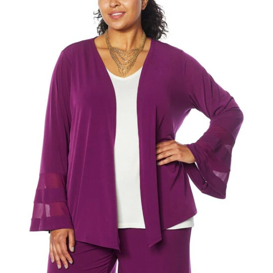 Budget 🛒 Colleen Lopez Collection Colleen Lopez Mesh Inset Topper Dark Purple 😀 - Image 5