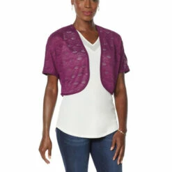 Deals ✔️ Colleen Lopez Collection Colleen Lopez Scallop Lace Bolero Ivory ✔️