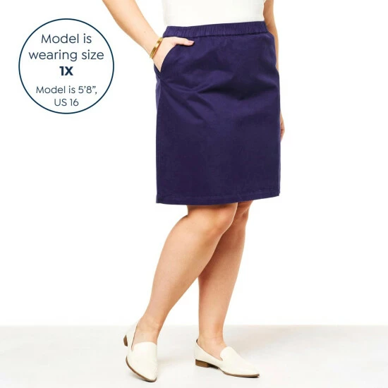 Brand new 🛒 Colleen Lopez Collection ColleenLopez Twill 👗 Skirt Navy ✔️ - Image 2