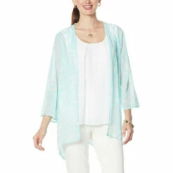 Promo โค๏ธ Colleen Lopez Collection Colleen Lopez Woven Sharkbite Topper Purple ๐