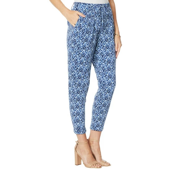 Brand new ๐ฅ Colleen Lopez Collection Colleen Lopez Tie Waist Pant Blue Ikat ๐