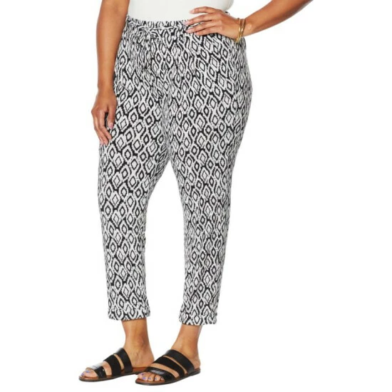 Brand new ๐ฅ Colleen Lopez Collection Colleen Lopez Tie Waist Pant Blue Ikat ๐ - Image 4