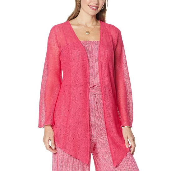 Cheapest ✨ Colleen Lopez Collection Colleen Lopez Long-Sleeve Raschel Lace Cardigan Blue Tint ✨