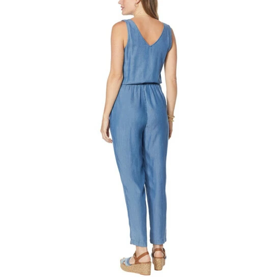 Cheap 🛒 Colleen Lopez Collection Colleen Lopez Sleeveless Jumpsuit With Drawstring Waist Dark 🌟 - Image 3