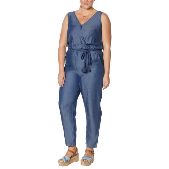 Cheap 🛒 Colleen Lopez Collection Colleen Lopez Sleeveless Jumpsuit With Drawstring Waist Dark 🌟 - Image 4