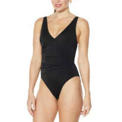 New 😀 Colleen Lopez Collection Colleen Lopez One Piece Colorblock Slim-Suit Black 🌟