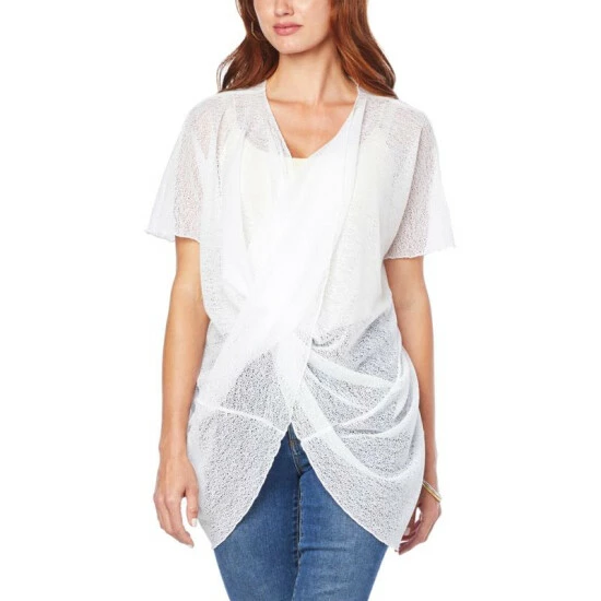 Best reviews of 🤩 Colleen Lopez Collection Colleen Lopez Mesh Twist-Front Top Turquoise 😍 - Image 7