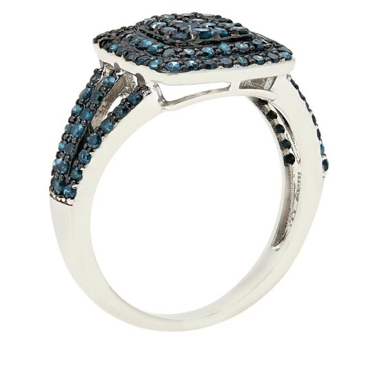 Cheapest ✔️ Colleen Lopez Collection Colleen Lopez Sterling Silver 0.75ctw Pavé Diamond Cushion Shape Ring White Diamond 🤩 - Image 2