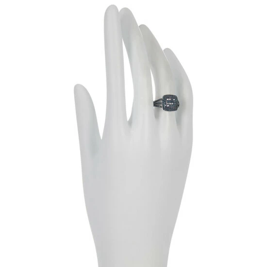 Cheapest ✔️ Colleen Lopez Collection Colleen Lopez Sterling Silver 0.75ctw Pavé Diamond Cushion Shape Ring White Diamond 🤩 - Image 3