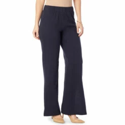Flash Sale 😍 Colleen Lopez Collection Colleen Lopez Wide-Leg Pant With Side Slits Navy ❤️