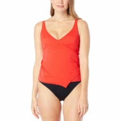 Wholesale 💯 Colleen Lopez Collection Colleen Lopez Shirred Tankini With Brief 2-piece Set Peacock ✨