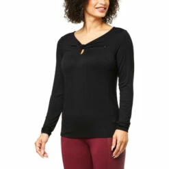 Cheapest ✨ Colleen Lopez Collection Colleen Lopez Twisted Cut-Out Knit Top Navy 👏