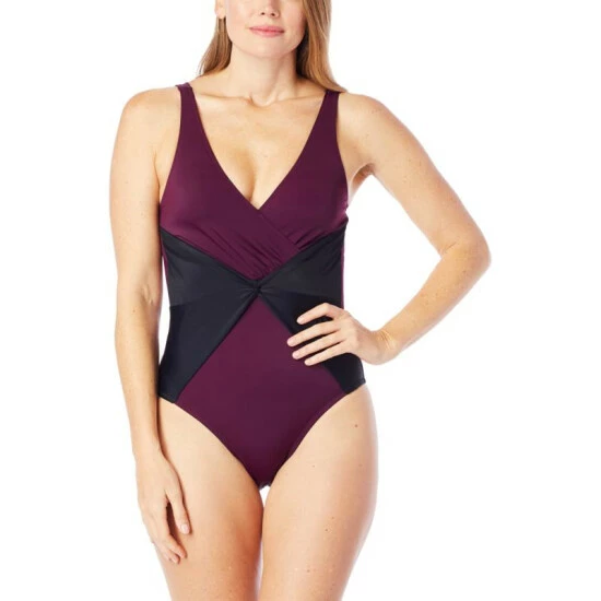 Brand new ๐ Colleen Lopez Collection Colleen Lopez Colorblock Twist Front ๐ฉฑ Swimsuit Tomato Red ๐ฅ - Image 5