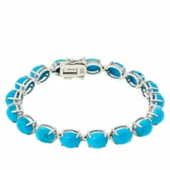 Budget ✨ Colleen Lopez Collection Colleen Lopez 9x7mm Oval Kingman Turquoise Tennis Bracelet 🎉