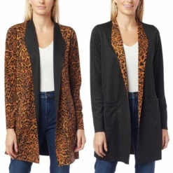 Buy ๐ Colleen Lopez Collection Colleen Lopez Reversible Topper With Pockets Camel Leopard ๐งจ