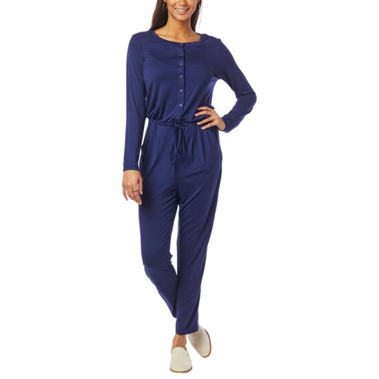 Promo 🧨 Colleen Lopez Collection Colleen Lopez Button Front Jumpsuit Navy 🤩