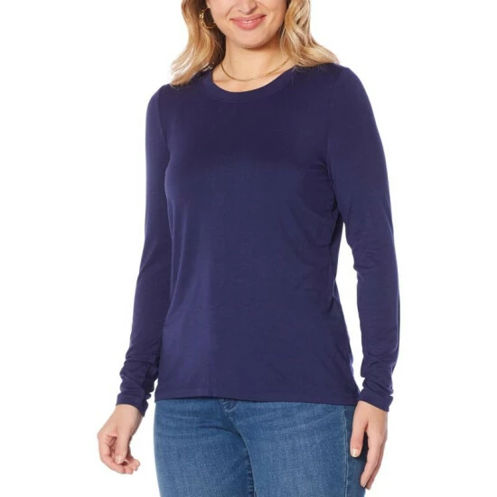 Best reviews of โจ Colleen Lopez Collection Colleen Lopez Button Back Scoop Tunic Navy โ๏ธ - Image 5