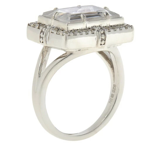 Hot Sale ❤️ Colleen Lopez Collection Colleen Lopez Sterling Silver Sapphire Floating Charm Ring Pink Sapphire ⭐ - Image 2