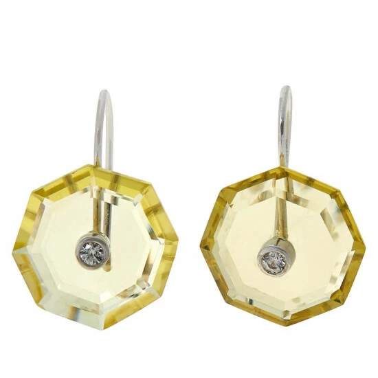Best Pirce ๐ฅ Colleen Lopez Collection Colleen Lopez Geometric Gemstone And White Zircon Drop Earrings Lemon Quartz ๐ - Image 5