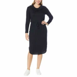 Hot Sale ๐ Colleen Lopez Collection Colleen Lopez Cowl Neck Drawstring Midi ๐ Dress Graphite ๐