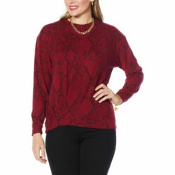 Cheapest 😀 Colleen Lopez Collection Colleen Lopez Snake-Print Side Twist Top Ivory Snake 🤩