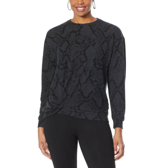 Cheapest ๐ Colleen Lopez Collection Colleen Lopez Snake-Print Side Twist Top Ivory Snake ๐คฉ - Image 4