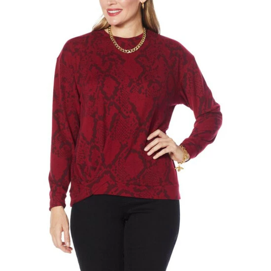 Cheapest ๐ Colleen Lopez Collection Colleen Lopez Snake-Print Side Twist Top Ivory Snake ๐คฉ - Image 7