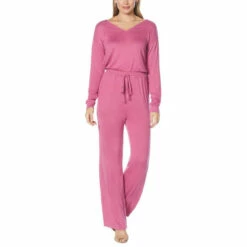 Hot Sale ✔️ Colleen Lopez Collection Colleen Lopez "CL Soft" Sweater Knit Jumpsuit Burgundy 😀