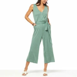 Best deal ⌛ Colleen Lopez Collection "As Is" Colleen Lopez Belted Tank Jumpsuit Navy 🤩