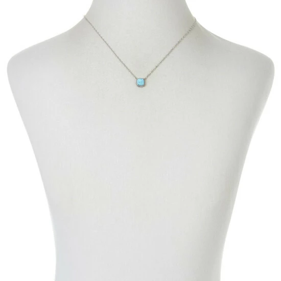 Cheap โค๏ธ Colleen Lopez Collection Colleen Lopez Sterling Silver Cushion-Cut Exotic Gemstone Necklace ๐ฅฐ - Image 2