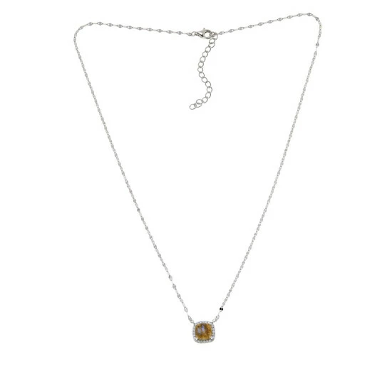 Cheap โค๏ธ Colleen Lopez Collection Colleen Lopez Sterling Silver Cushion-Cut Exotic Gemstone Necklace ๐ฅฐ - Image 3