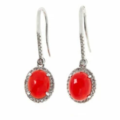 Cheapest ✨ Colleen Lopez Collection Colleen Lopez Fire Opal And White Zircon Drop Earrings ⌛