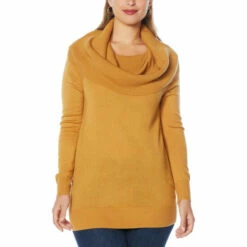 Best reviews of 👍 Colleen Lopez Collection "As Is" Colleen Lopez Convertible Neck Pullover Sweater Marble Hill Heather ❤️