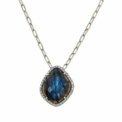 Discount 🎁 Colleen Lopez Collection Colleen Lopez Sterling Silver Freeform Gemstone Necklace 🔔